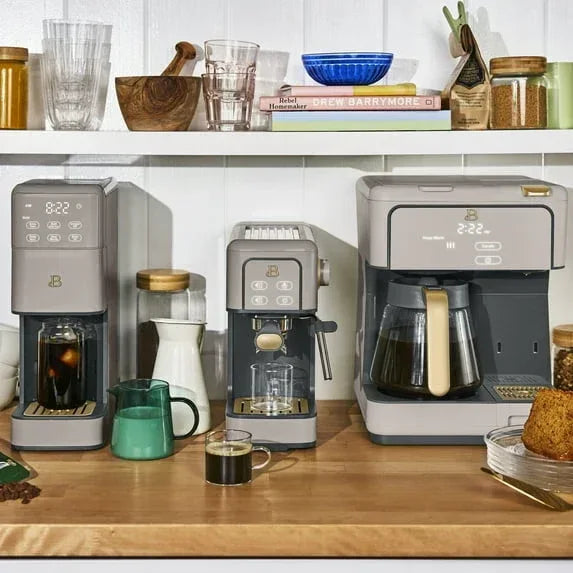 Beautiful Multi-Brew 12-Cup Programmable Drip & Single-Serve Coffee Maker, White Icing by Drew Barrymore