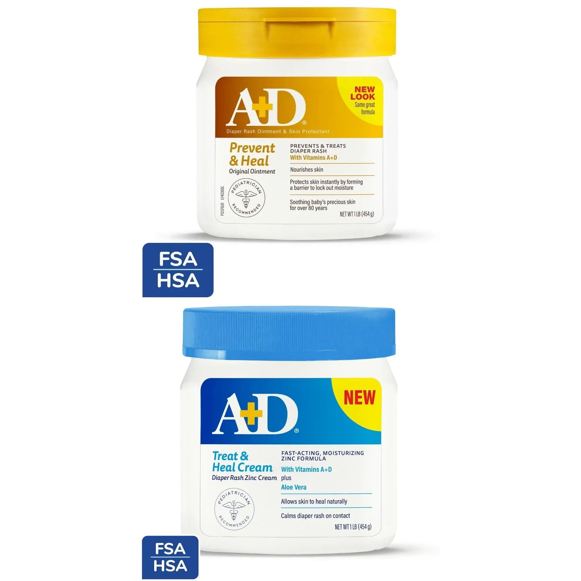 A+D Original Diaper Rash Ointment, 1lb Tub, All Skin Types