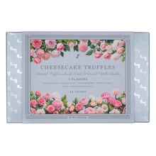 Cheesecake truffles gift box with floral design and 24-count label