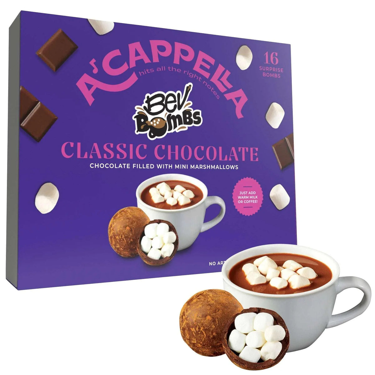 A'cappella Classic Hot Chocolate BevBombs, 16-count - USA MEGA SHOP