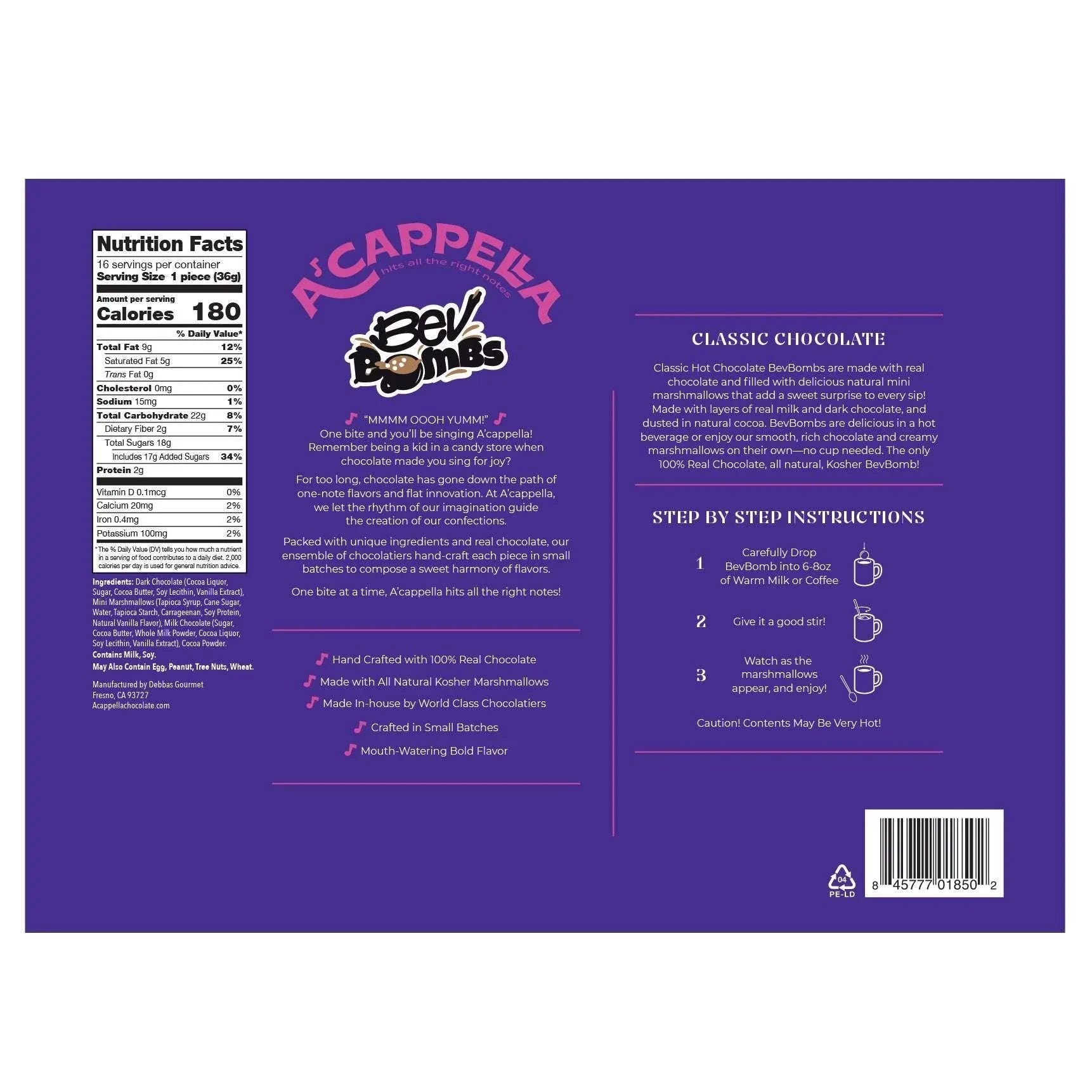 A'cappella Classic Hot Chocolate BevBombs, 16-count - USA MEGA SHOP