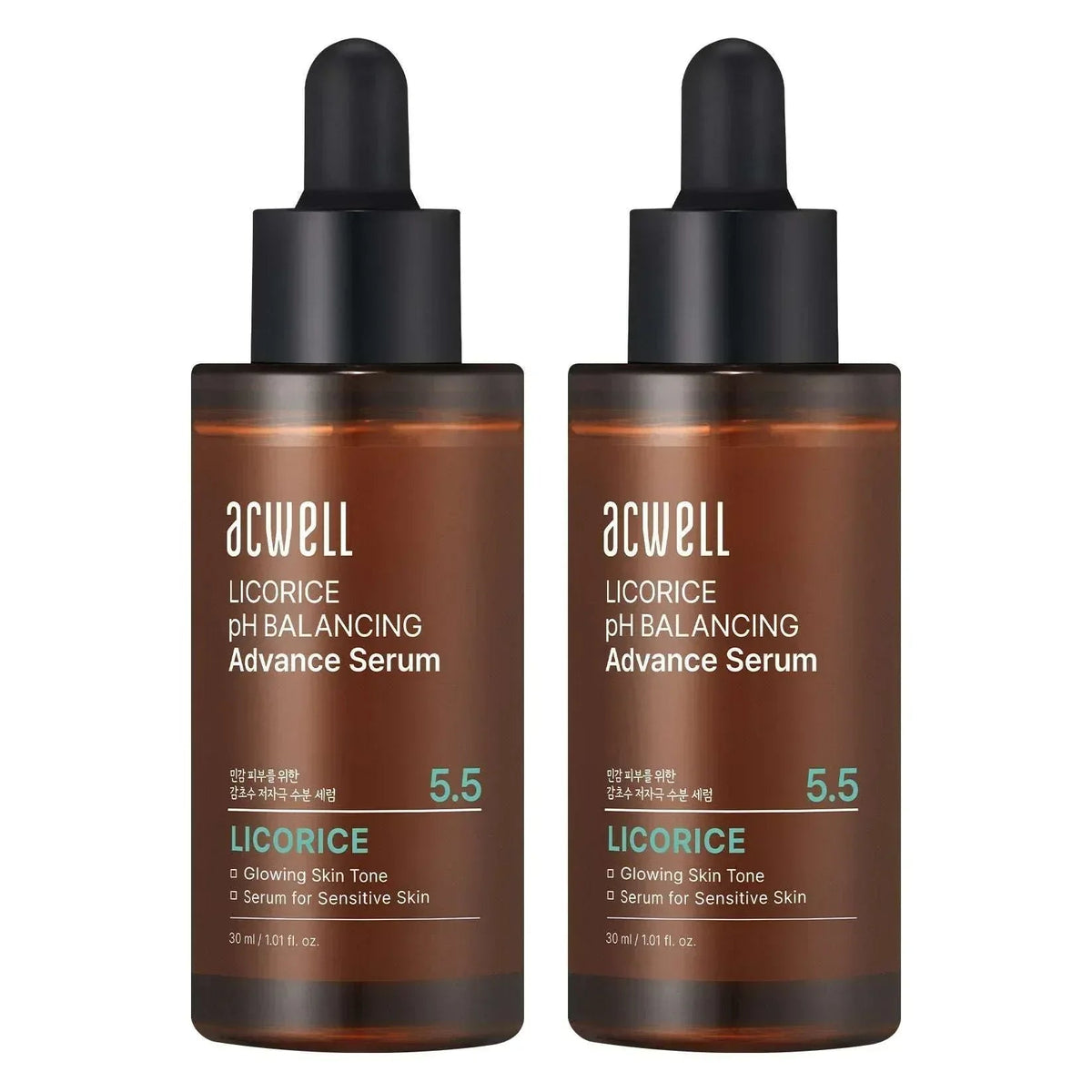 ACWELL Licorice pH Balancing Advance Serum, 1.01 fl oz, 2-pack
