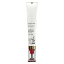 Eye cream applicator tube with printed ingredient and usage panel