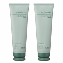 Green tea moisturizing pack tube, mint green, flip-top cap, 250 ml