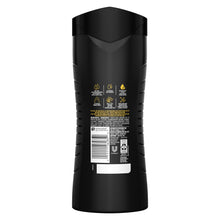 AXE Apollo body wash bottle back label, black cylinder with product information