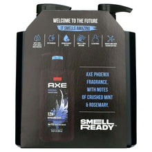 AXE Phoenix body wash back label with Smell Ready™ icons
