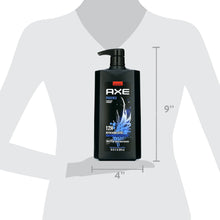 AXE Phoenix body wash bottle size graphic, 9 in height