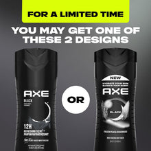 Black AXE body wash bottles, limited-time two design options