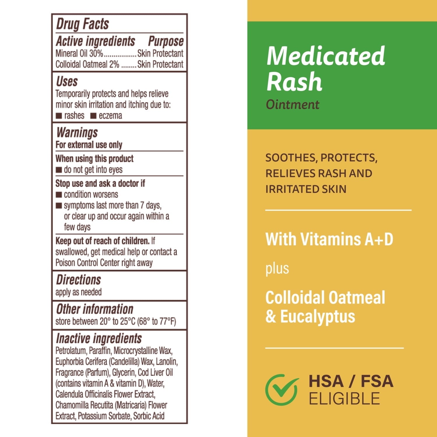 A+D Medicated Rash Ointment 1.5 oz – Relieves Rash & Skin Irritated Skin