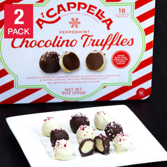 A'cappella 18 Peppermint Chocolino Truffle Tin, 2-pack - USA MEGA SHOP