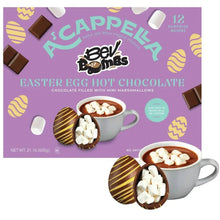 Easter egg hot chocolate bevbomb set in purple box, 12 bombs