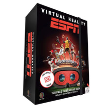 Virtual reality learning set box with ESPN graphics and VR goggles
