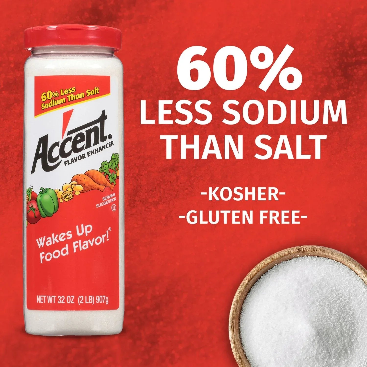 Ac'cent Flavor Seasoning Enhancer 32 oz. - USA MEGA SHOP