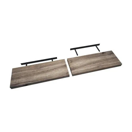 Acacia Floating Wood Shelf, 2-pack - USA MEGA SHOP