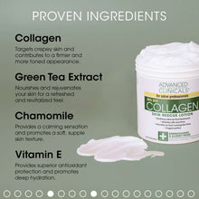 Collagen skin rescue lotion jar with white pump and cream dollop