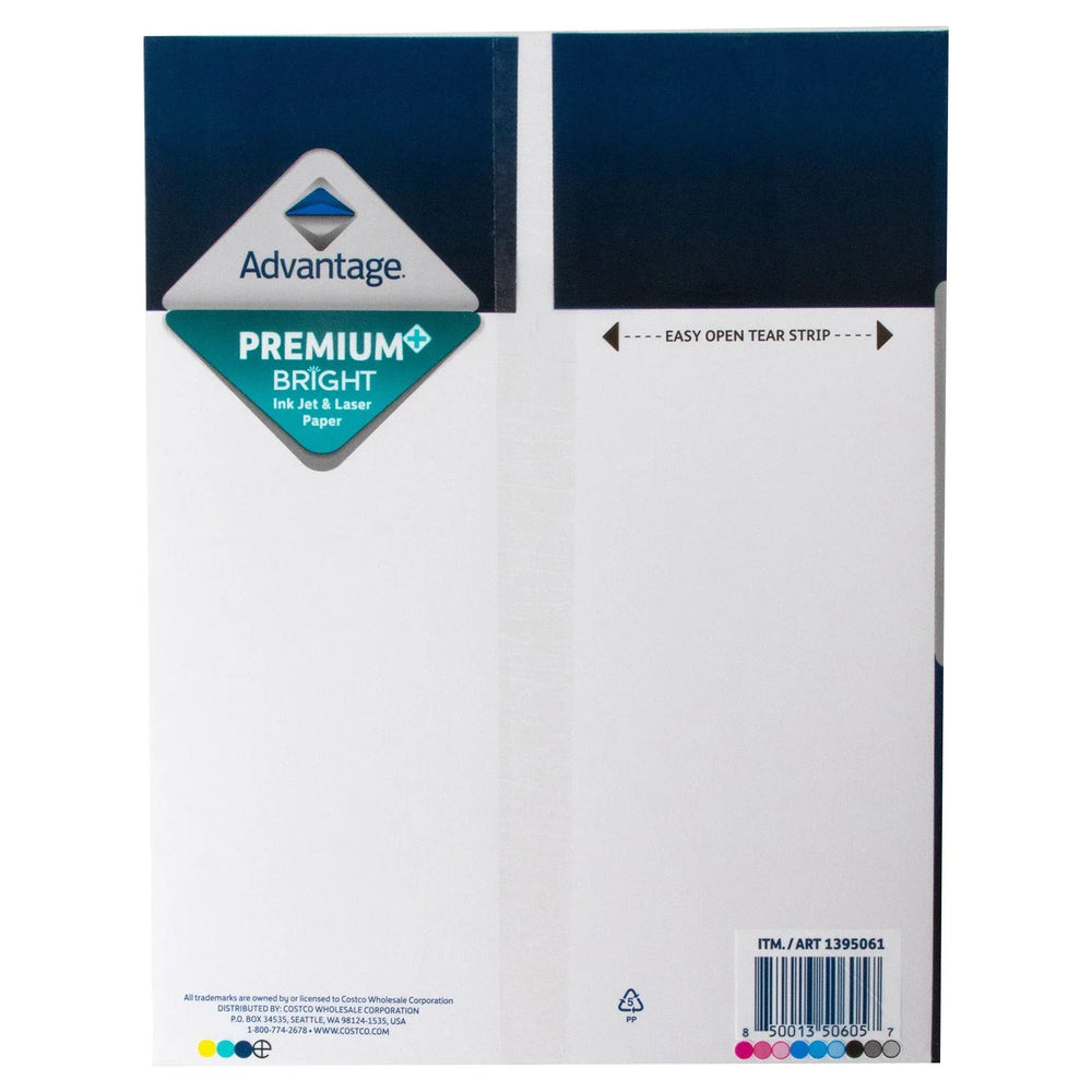 Advantage Premium Bright Ink Jet and Laser Paper, 8.5"x11" Letter, White, 24lb, 97 Bright, 1 Ream of 800 Sheets - USA MEGA SHOP