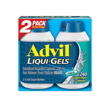 Advil Liqui-Gels liquid filled capsules 2-pack retail carton, 120 count