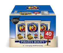 White cheddar puff snack box with 40 lunch bags, blue pirate logo