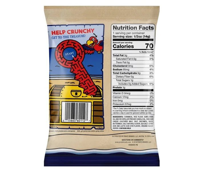 Pirate's Booty Aged White Cheddar Puffs, 0.5 oz (40-pk)