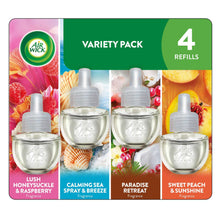 Air Wick scented oil refill variety pack with four plug-in bottles