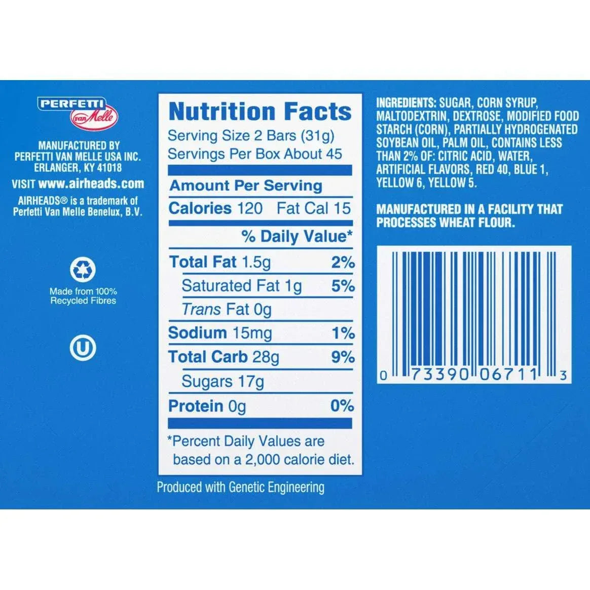AirHeads, 0.55 oz, Variety Pack, 90-count