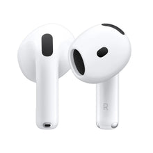 AirPods 4 wireless earbuds, white with black speaker grille and mic ports