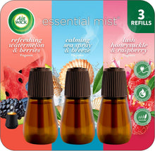 Air Wick essential mist 3-pack refill bottles: watermelon, sea spray, honeysuckle & raspberry