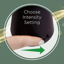 Hand adjusting 'Choose Intensity Setting' on a black fragrance diffuser