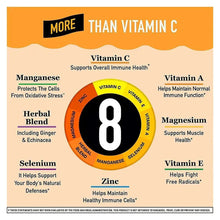 Nutrition facts panel for immune support tablets: Vitamin C, zinc, magnesium, Vitamins A & E