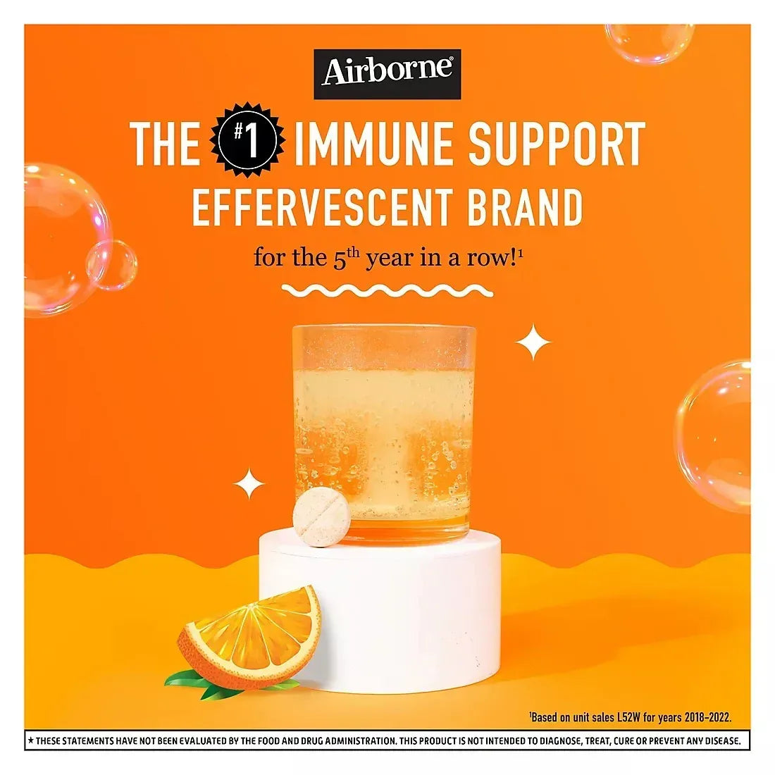 Airborne Immune Support Effervescent Tablets, 18 Count, 2 Pack