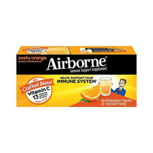 Immune support effervescent tablet box, zesty orange flavor, 36-count tubes; Vitamin C