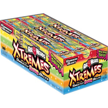 Sweetly sour belt candy box, Rainbow Berry flavor, colorful XTREME design