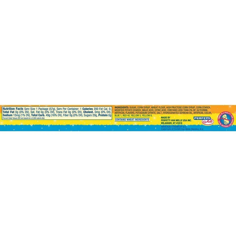 Airheads Xtremes Sweetly Sour Belts, Rainbow Berry, 2 oz, 18-count