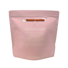 Airship whole bean coffee pouch back side with AIRSHIP COFFEE text and product details
