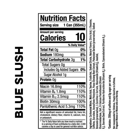 Alani Nu Energy Drink, Slush Variety Pack, 12 fl oz, 18-count