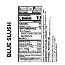 Nutrition facts label for Cotton Candy: 10 calories per 1 can (355 mL)