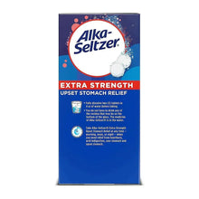 Alka-Seltzer Extra Strength effervescent antacid tablet box with directions panel