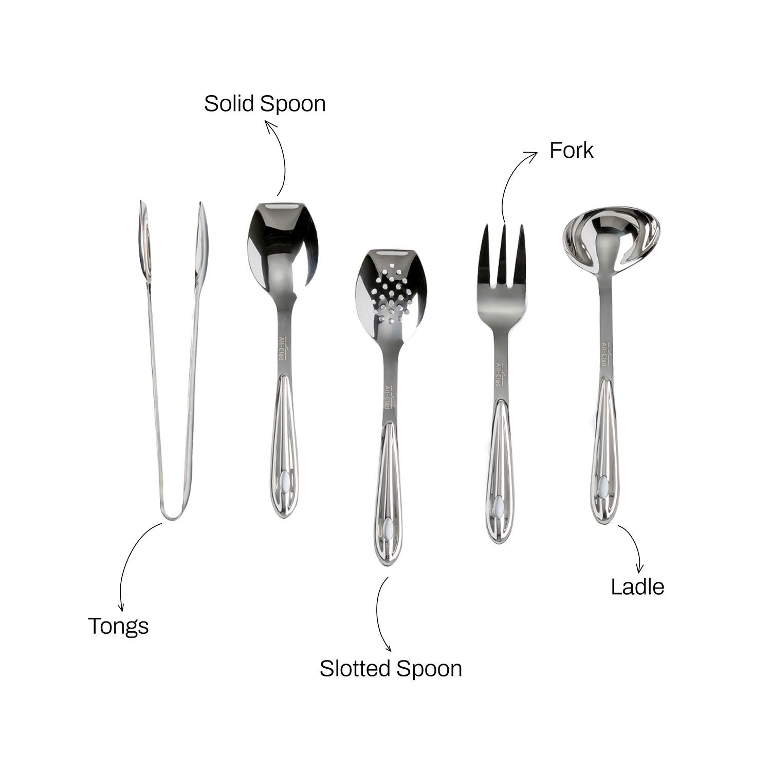 All-Clad Cook & Serve 5-piece Stainless Steel Kitchen Tool Set