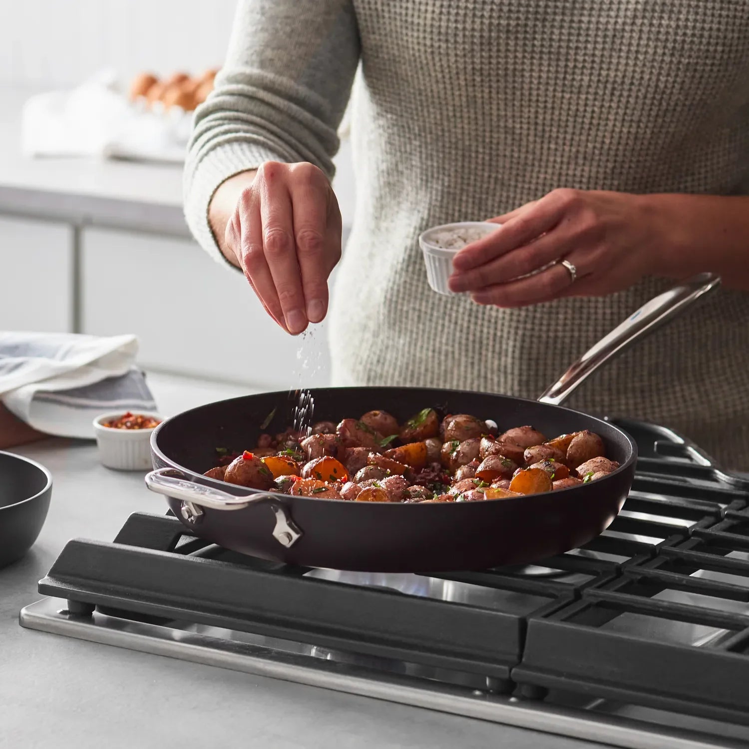 All-Clad HA1 Expert Nonstick 3-Piece Skillet Set, 8", 10" & 12"