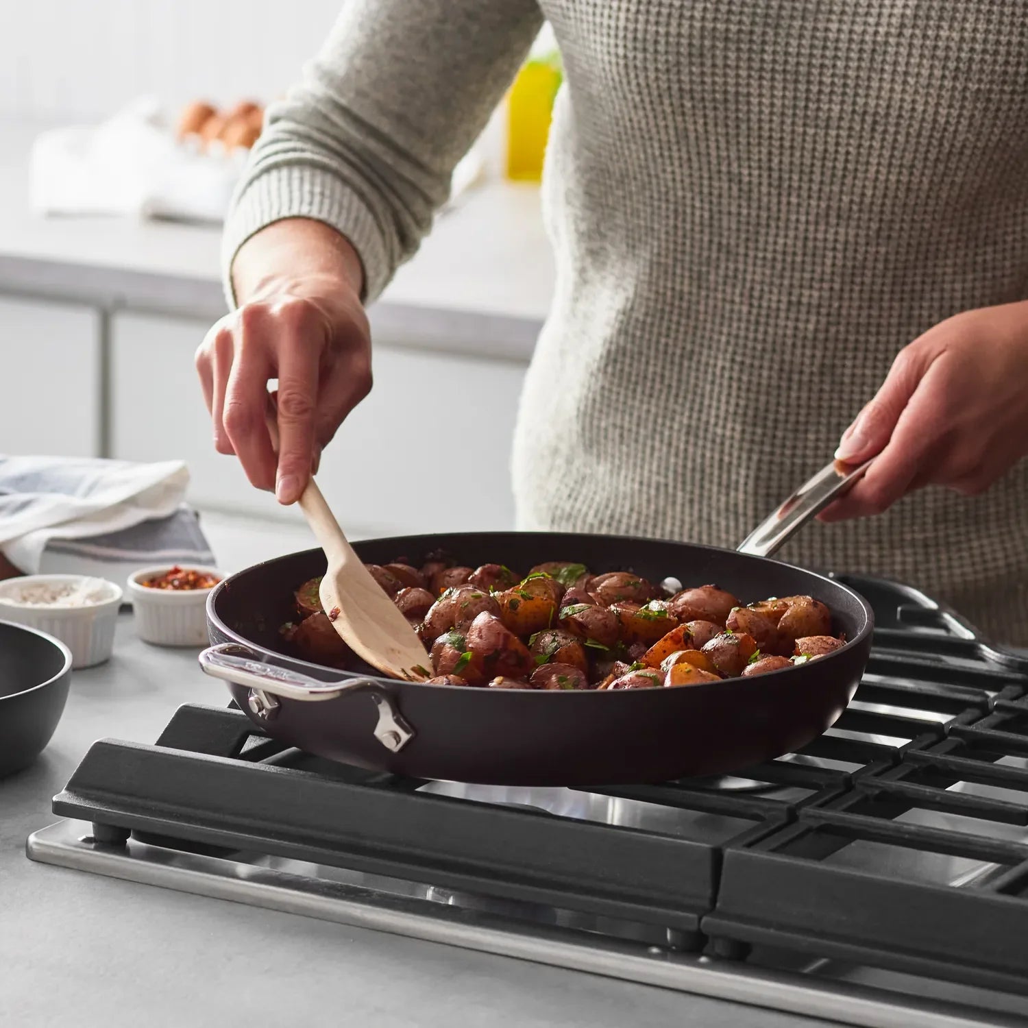 All-Clad HA1 Expert Nonstick 3-Piece Skillet Set, 8", 10" & 12"