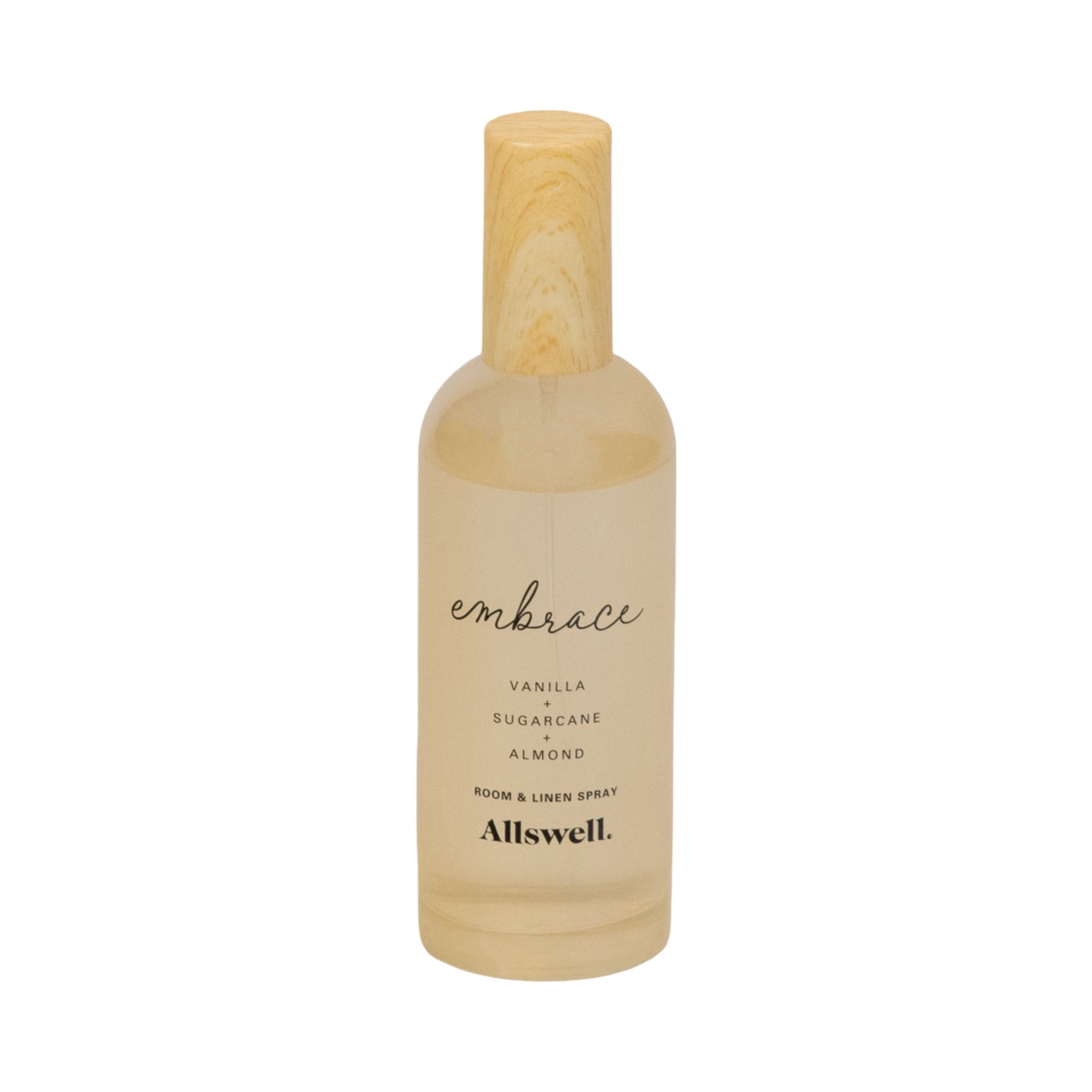 Allswell Balance (Balsam + Mahogany + Musk) Scented Room and Linen Spray 3.4 Fl Oz (100mL).