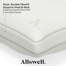 Fiberfill pillow corner in white with piped edge and side gusset