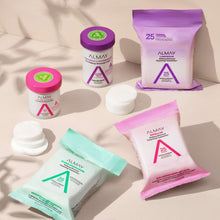Makeup remover cleansing towelettes assortment with jars and pouch packets