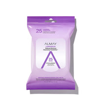 Biodegradable makeup remover cleansing towelettes pouch, lavender, 25-count