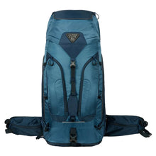 50L women’s hiking backpack front view with padded shoulder straps and cinch points