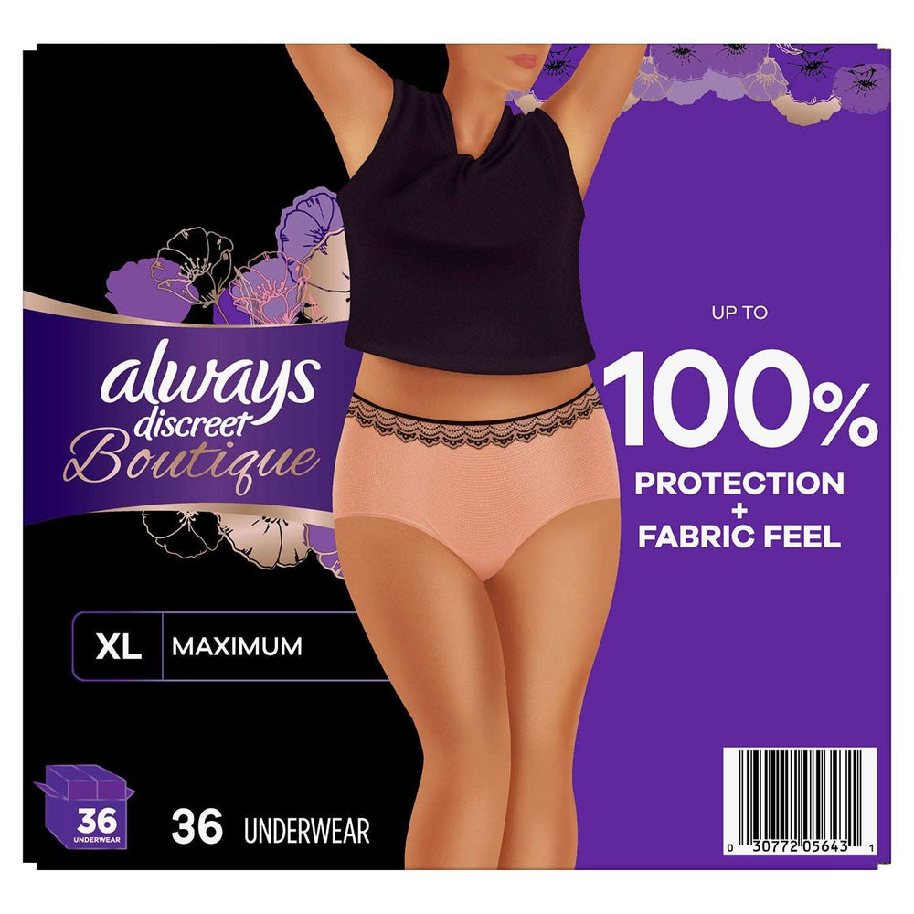 Always Discreet Boutique Incontinence Underwear, Maximum, Choose Size