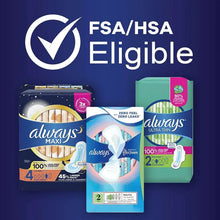 Always maxi overnight pads assortment with FSA/HSA eligible icon