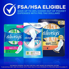 Ultra-thin pads pack lineup bundle with FSA/HSA eligibility symbol