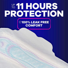 Ultra Thin overnight pad with up to 11 hours protection, 100% leak-free comfort
