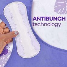 Close-up long white liner with purple backing and antibunch technology text